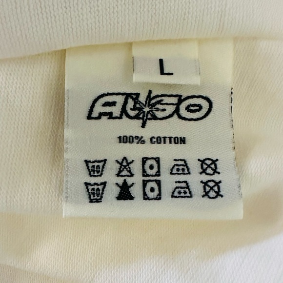 Almost Someday Distressed Purgatory Short Sleeve Tee-Shirt, Cream, Size L, NWT - Picture 10 of 12